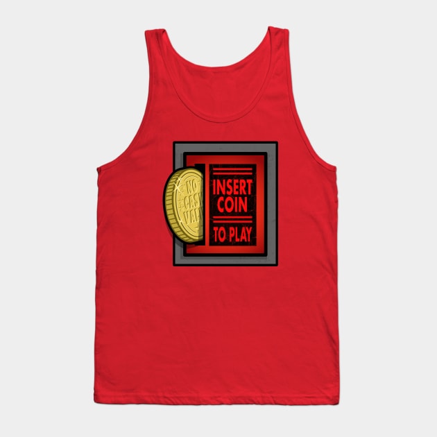 Arcade Coin Slot - Pinball Game Coin-Op Tank Top by BradAlbright